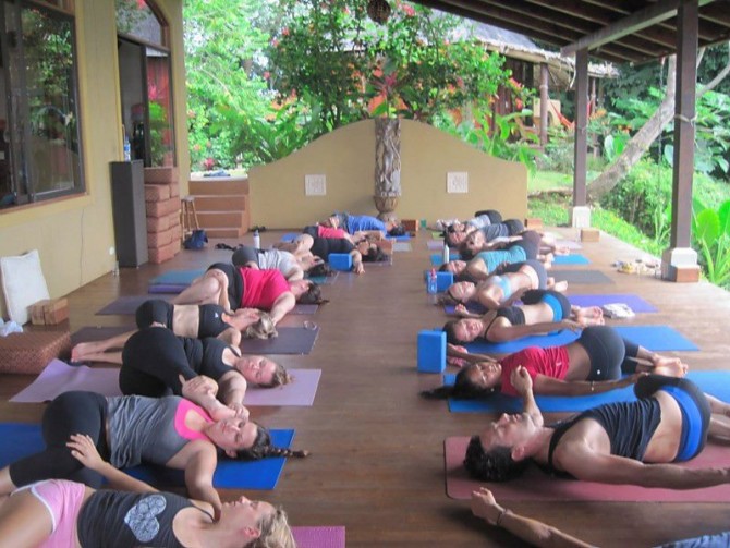 yoga class at anamaya