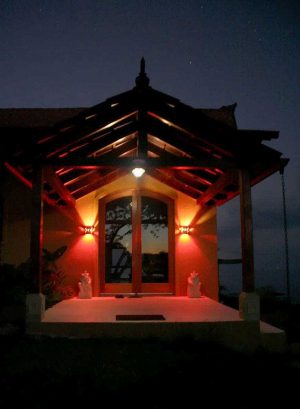 Front Entry at Night at Anamaya Resort