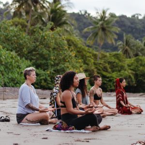 Meditation on Beach at Anamaya Resort
