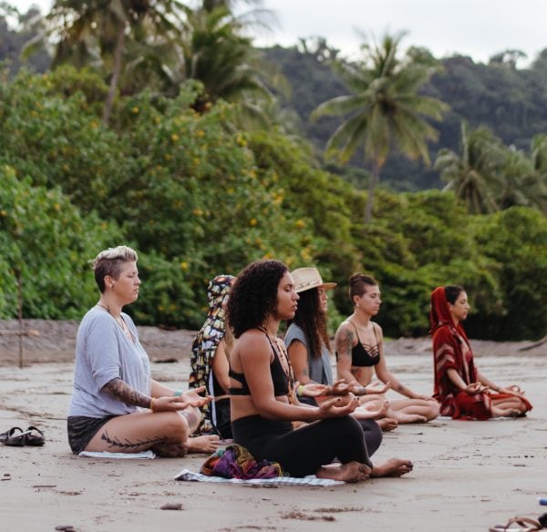 Meditation on Beach at Anamaya Resort